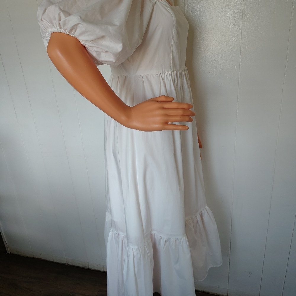 FOREVER 21 White Dress Size M - Picture 6 of 7